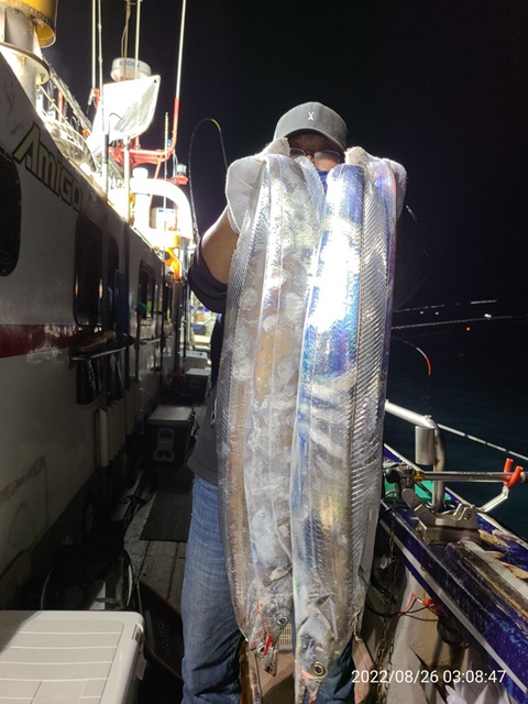 2022.08. 26 ★ [대물을 잡는사람들 선상낚시 1번지 ] 진도권 왕갈치 조황입니다. ＜＜자리여유＞＞